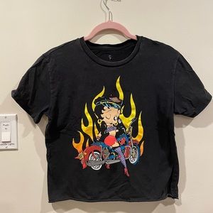 betty boop cropped t-shirt